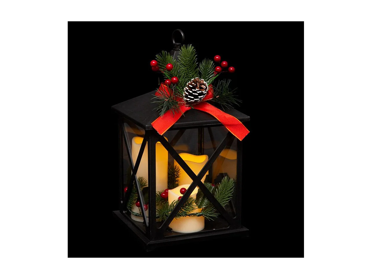 Décoration Lumineuse "Lanterne" 36cm Noir