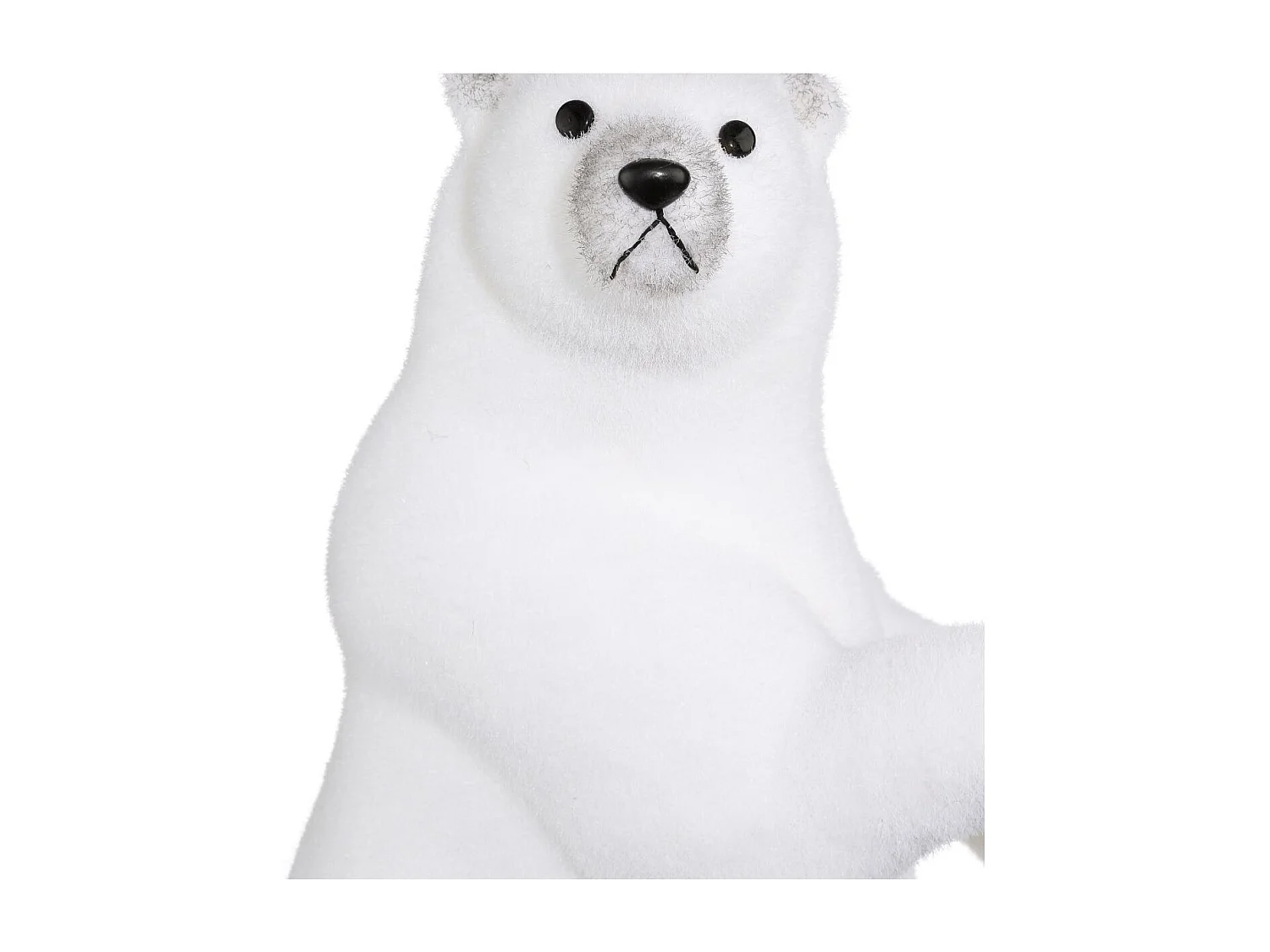 Ours Debout Déco "Manteau" 47cm Blanc