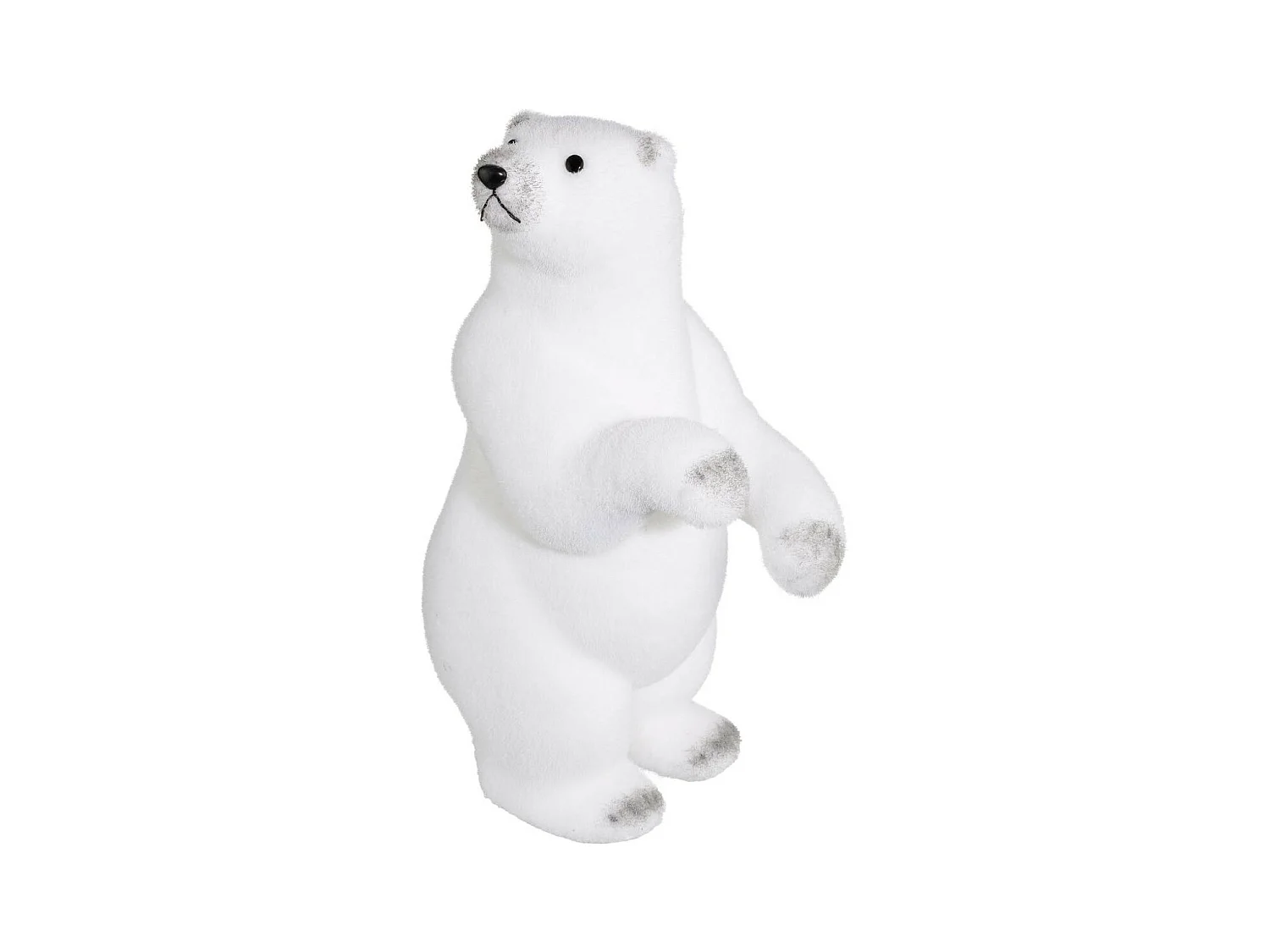 Ours Debout Déco "Manteau" 47cm Blanc