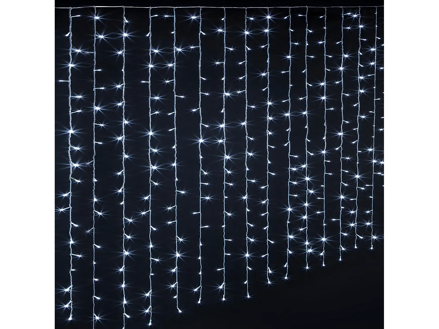 Rideau Lumineux Led "10 Tombées" 140cm Blanc Froid