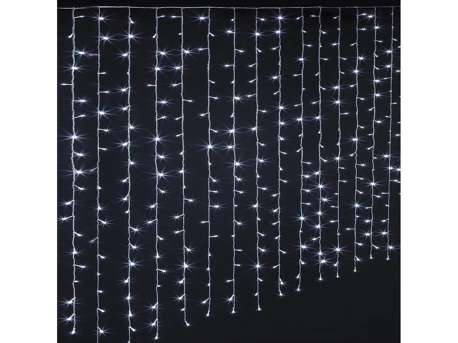 Rideau Lumineux Led "10 Tombées" 140cm Blanc Froid