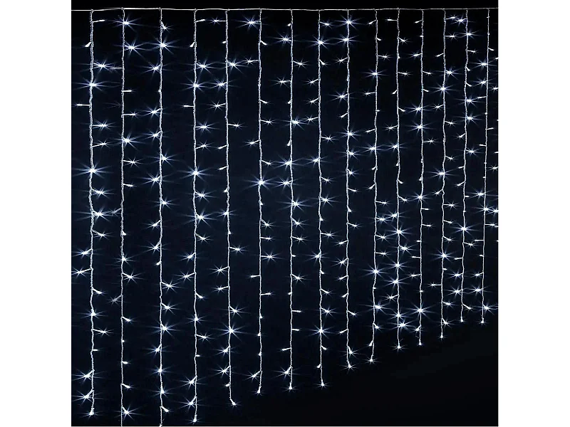 Rideau Lumineux Led "10 Tombées" 140cm Blanc Froid