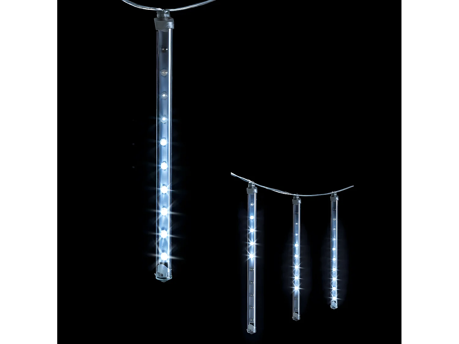 Décoration Lumineuse "Tubes Lumineux" 360cm Blanc