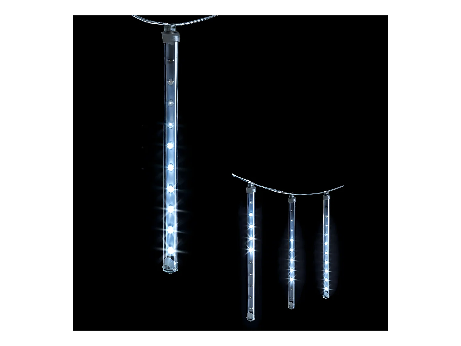 Décoration Lumineuse "Tubes Lumineux" 360cm Blanc
