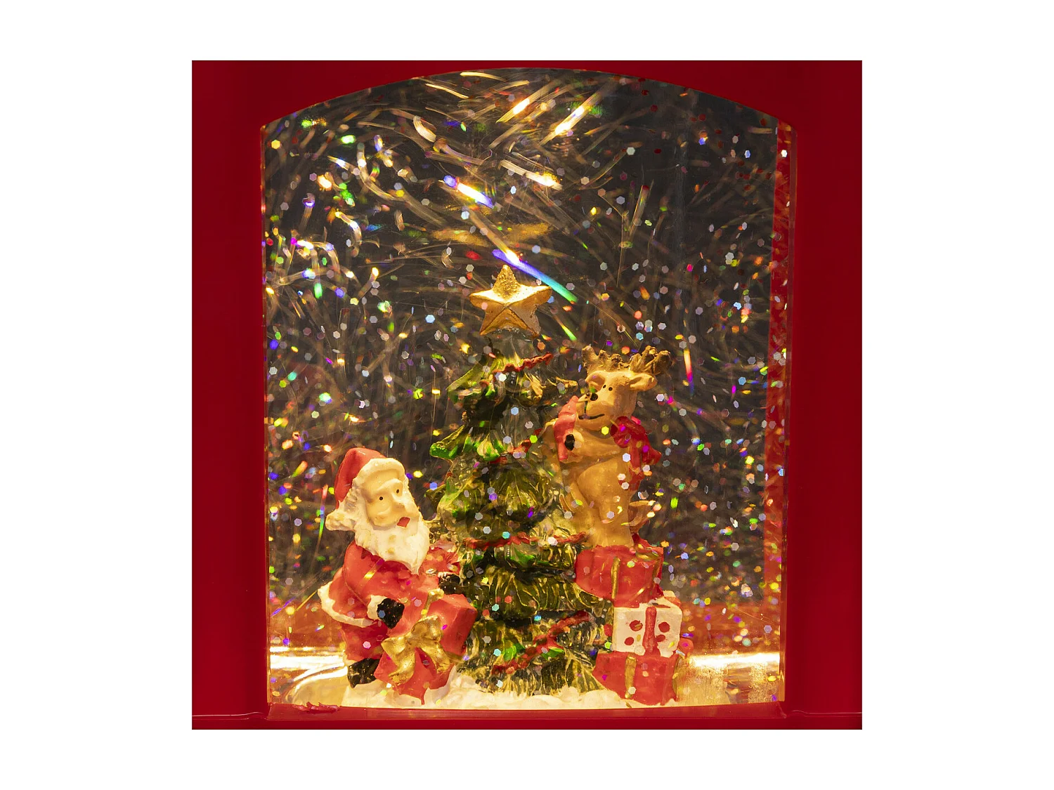 Décoration Lumineuse Led "Train" 22cm Rouge