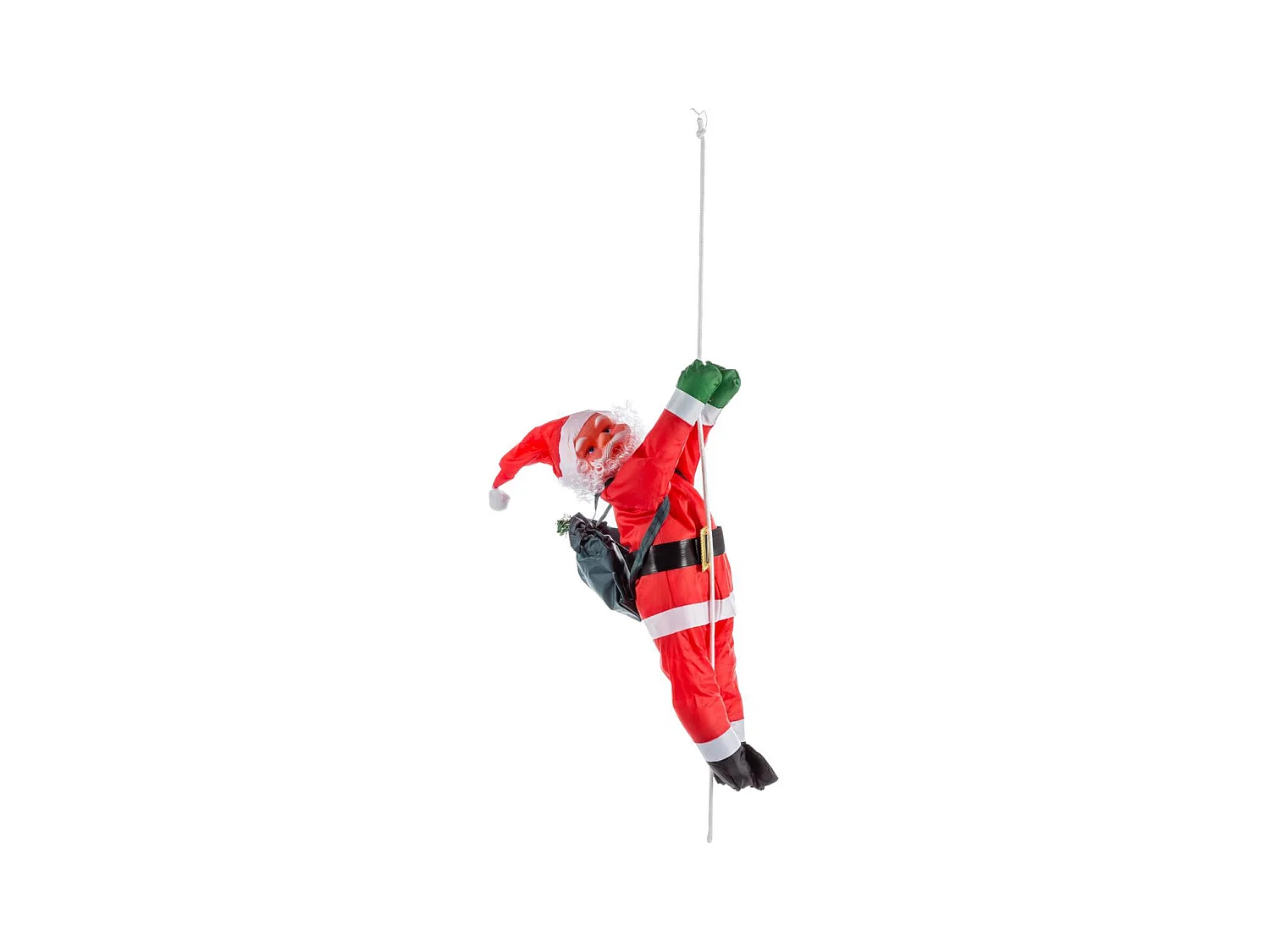 Décoration Murale "Père Noël Grimpeur" 60cm Rouge