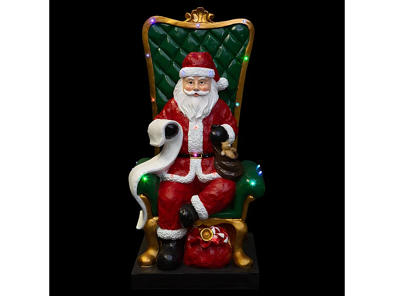 Décoration Animée "Père Noël" 100cm Rouge