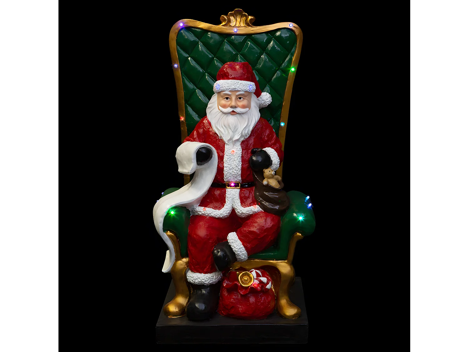 Décoration Animée "Père Noël" 100cm Rouge