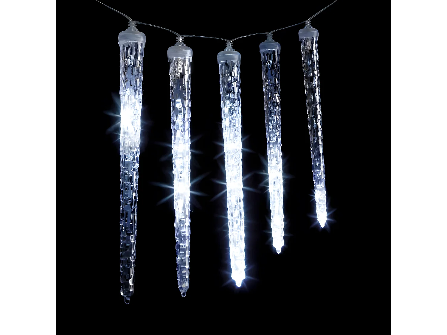 Rideau Lumineux d'Extérieur "10 Glaçons" 360cm Blanc