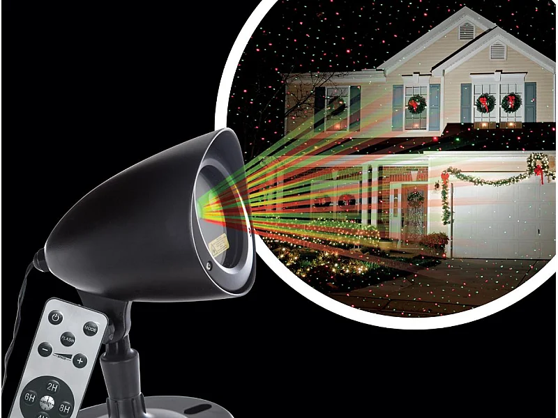 Projecteur Laser Extérieur "Télécommande" 39cm Noir