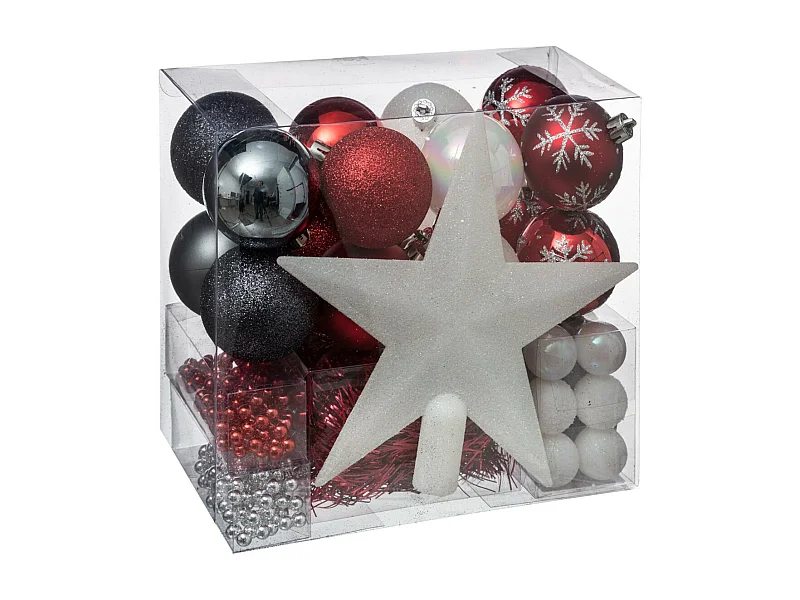 Estuche de decoraciones para árbol, 44 piezas