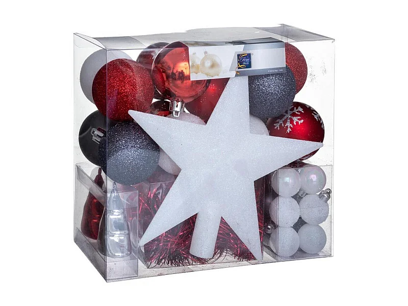 Estuche de decoraciones para árbol, 44 piezas