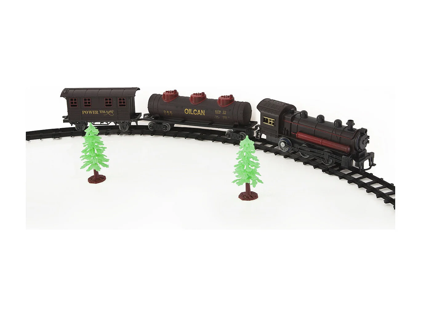 Train de Noël Électrique "17 Pièces" 55cm Gris