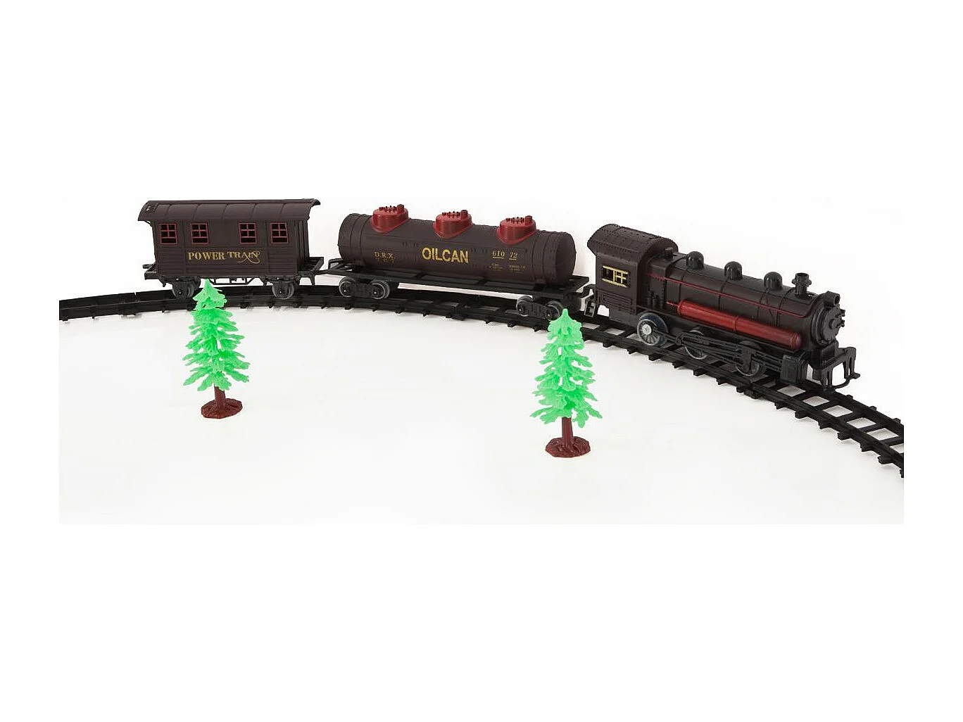 Train de Noël Électrique "17 Pièces" 55cm Gris