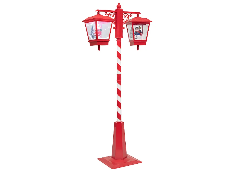 Décoration Lumineuse "2 Lanternes" 188cm Rouge & Blanc