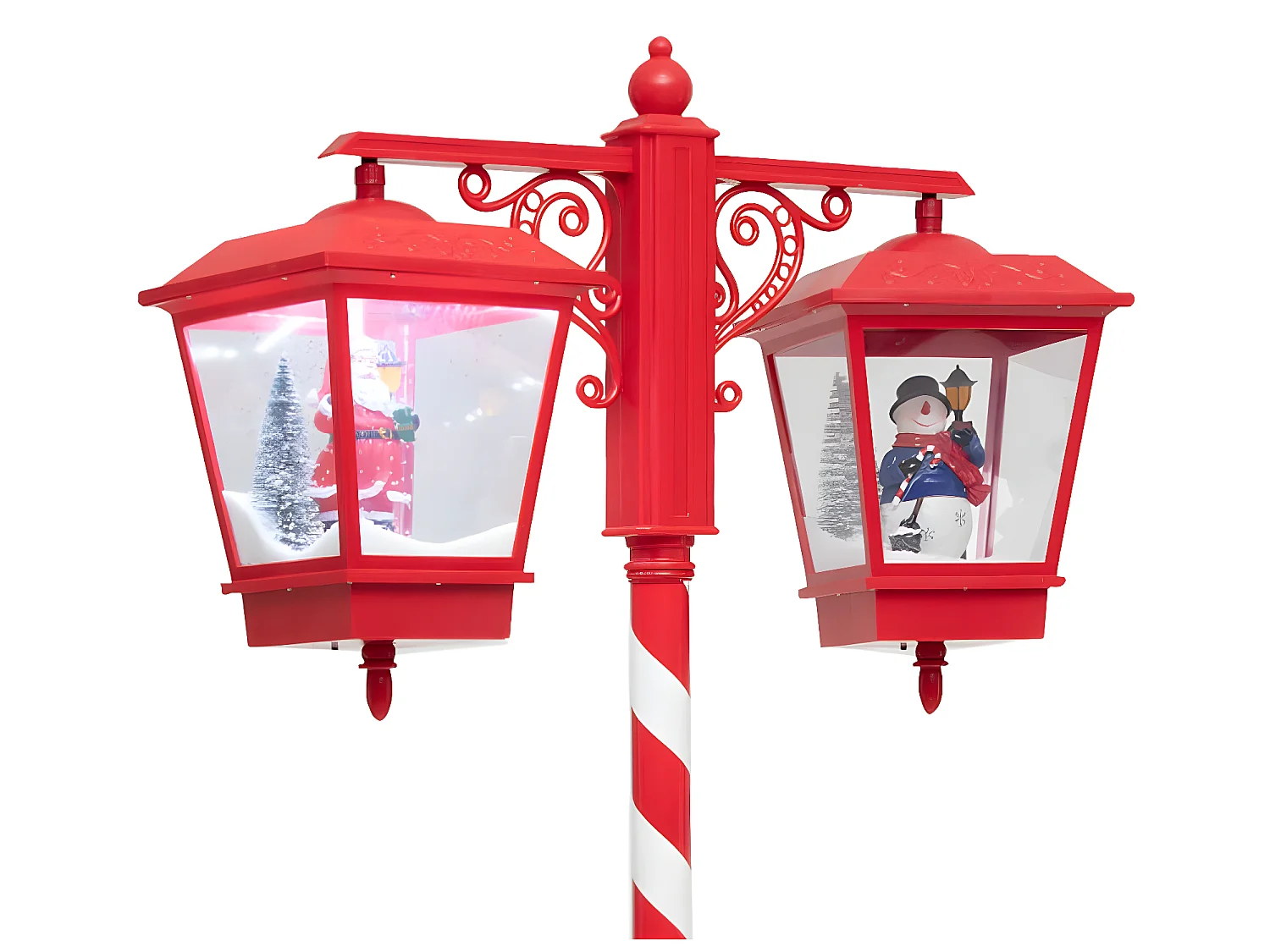 Décoration Lumineuse "2 Lanternes" 188cm Rouge & Blanc