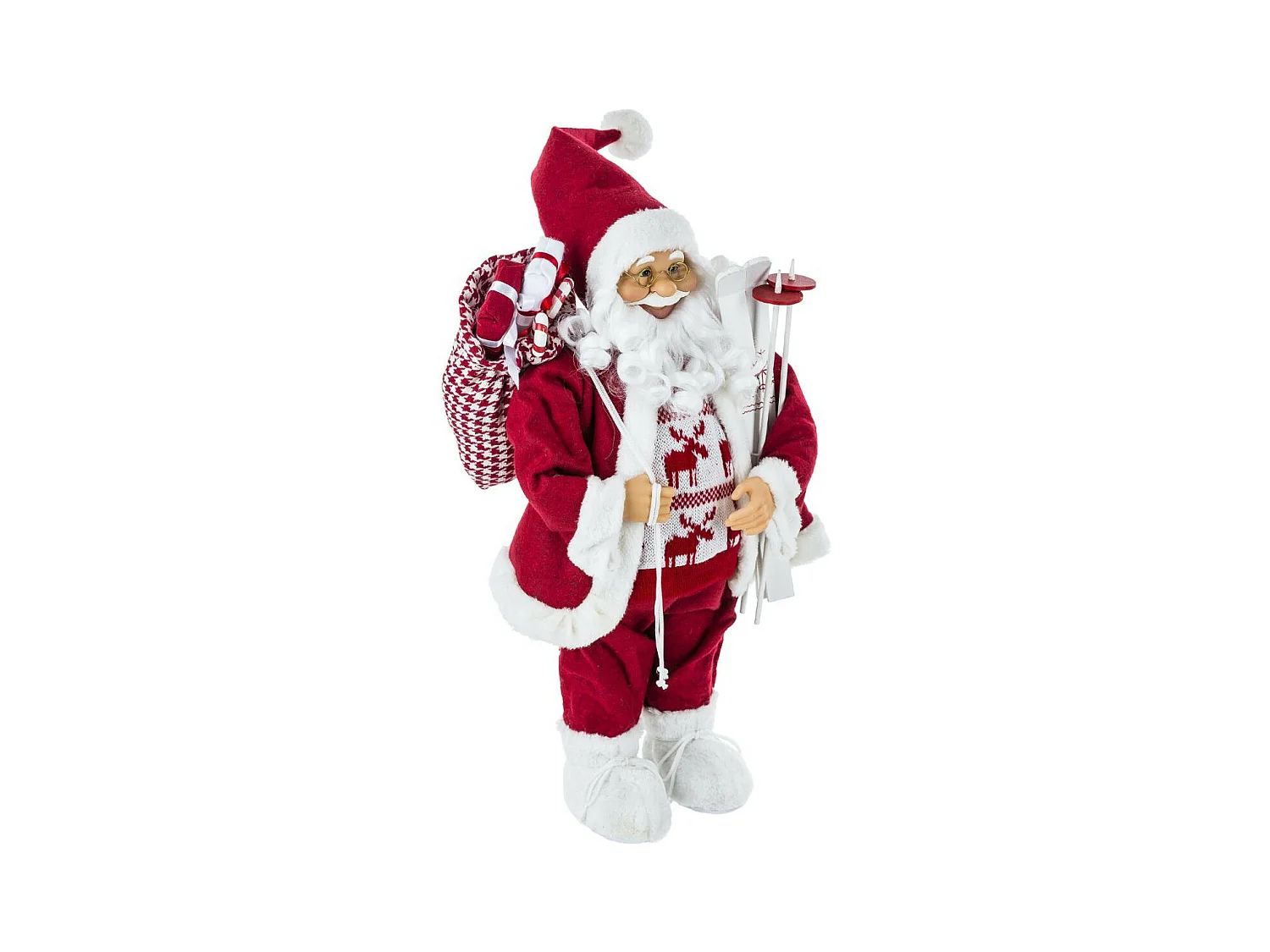 Père Noël Déco "Traditionnel" 61cm Rouge & Blanc