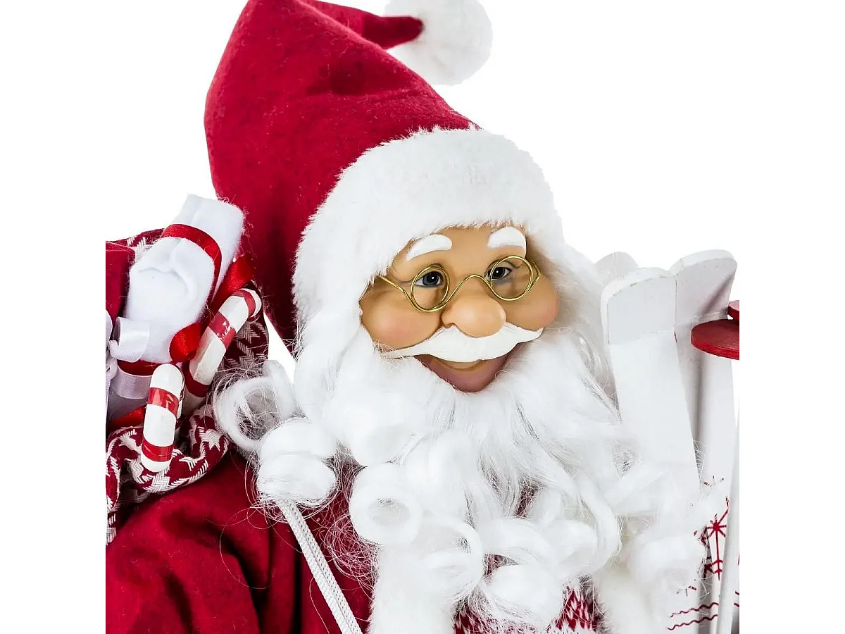 Père Noël Déco "Traditionnel" 61cm Rouge & Blanc