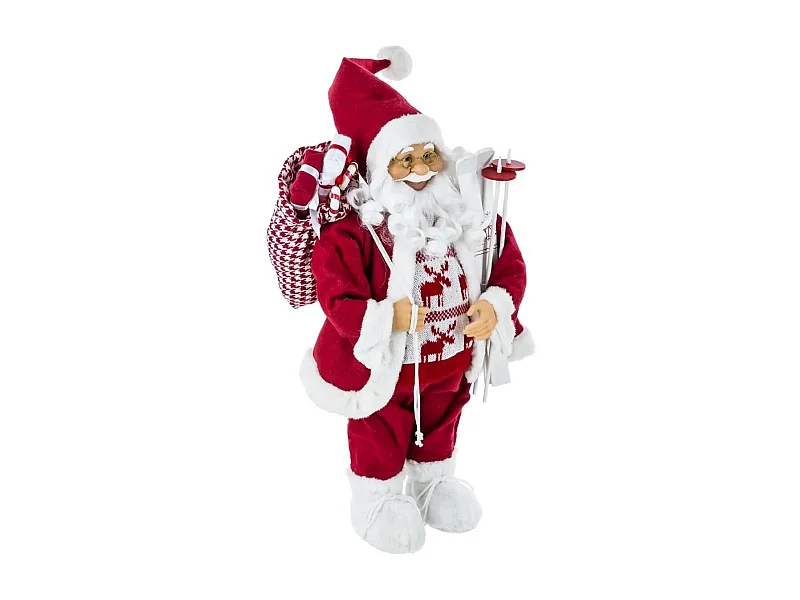 Père Noël Déco "Traditionnel" 61cm Rouge & Blanc