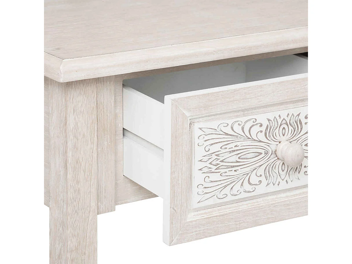 Console Design 2 Tiroirs "Hina" 80cm Blanc