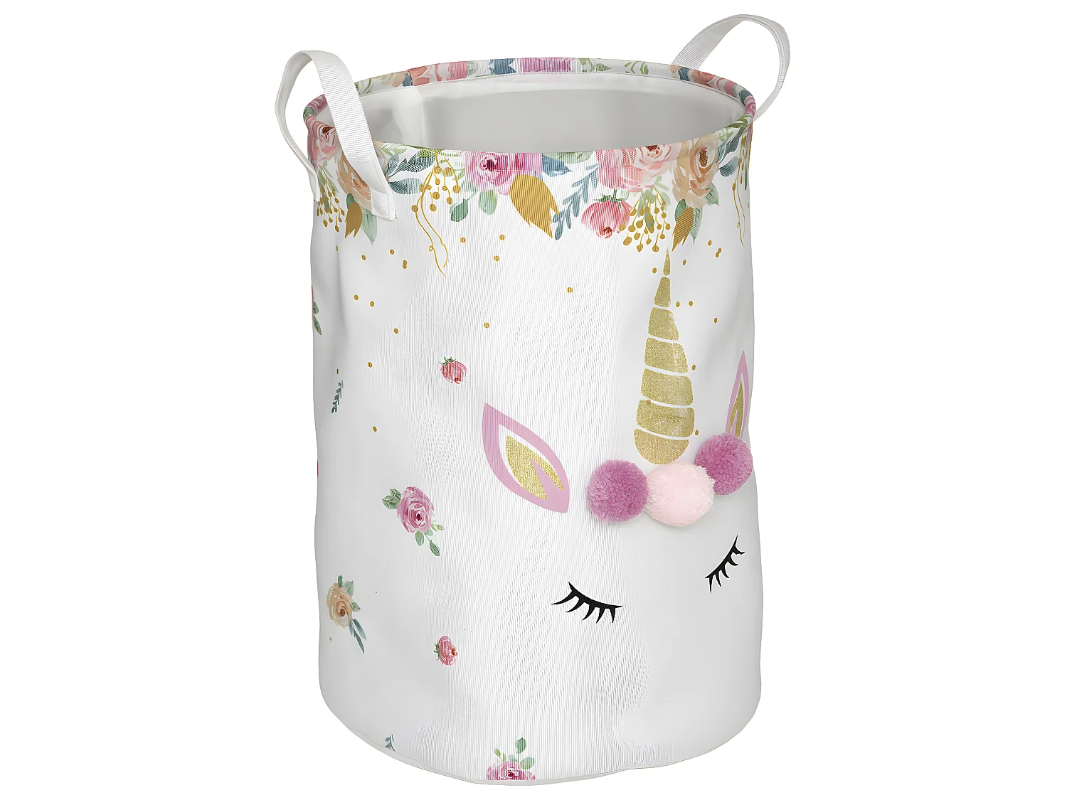 Panier de Rangement Enfant "Licorne" 50cm Blanc