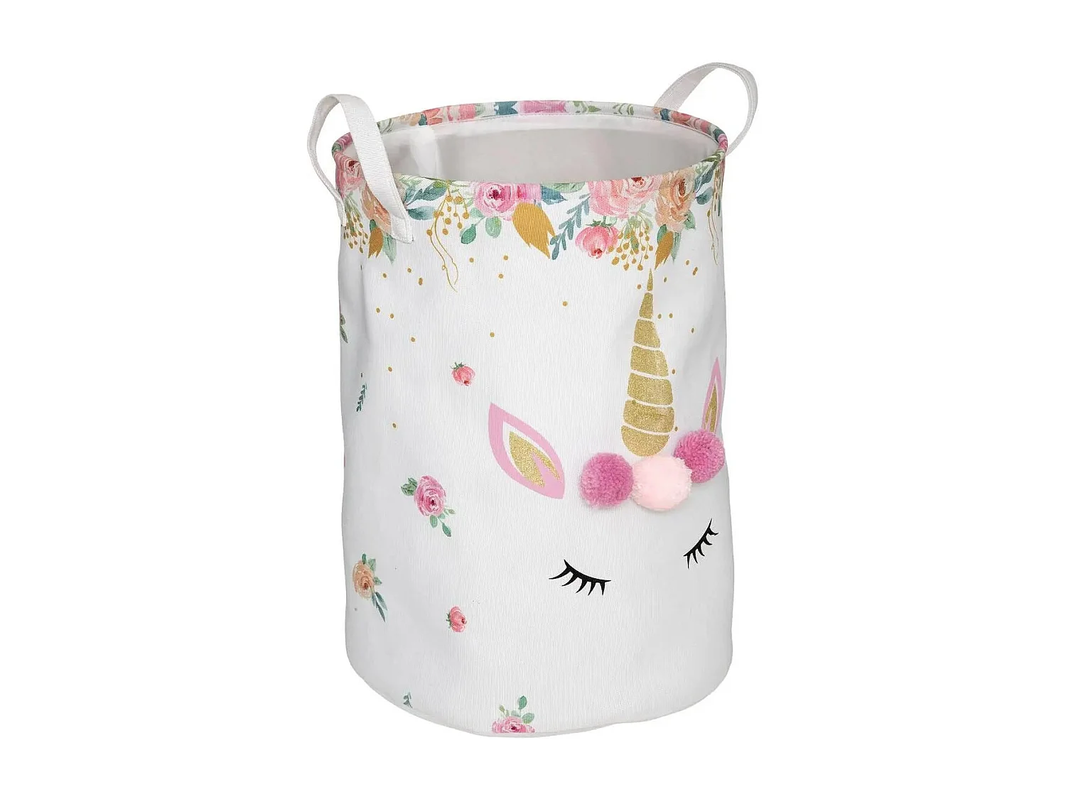 Panier de Rangement Enfant "Licorne" 50cm Blanc