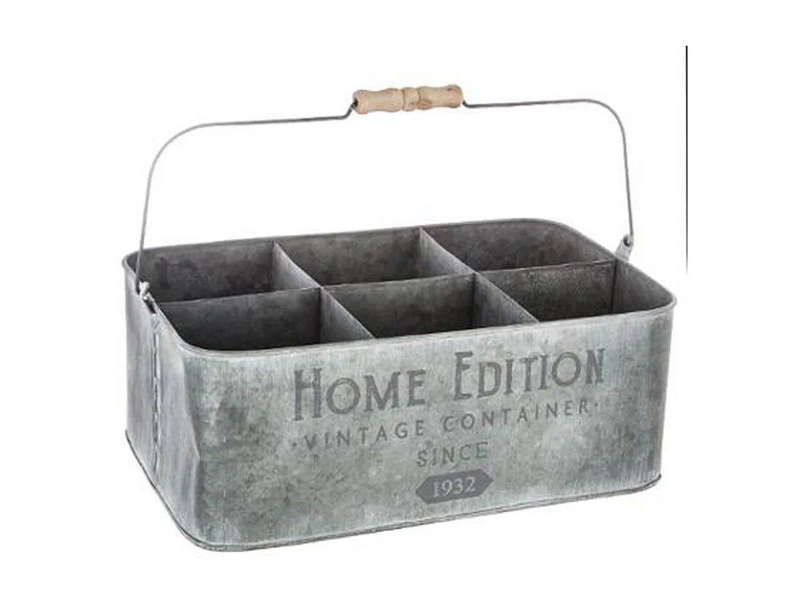 Porte Plantes en Métal "Home Edition" 36cm Gris