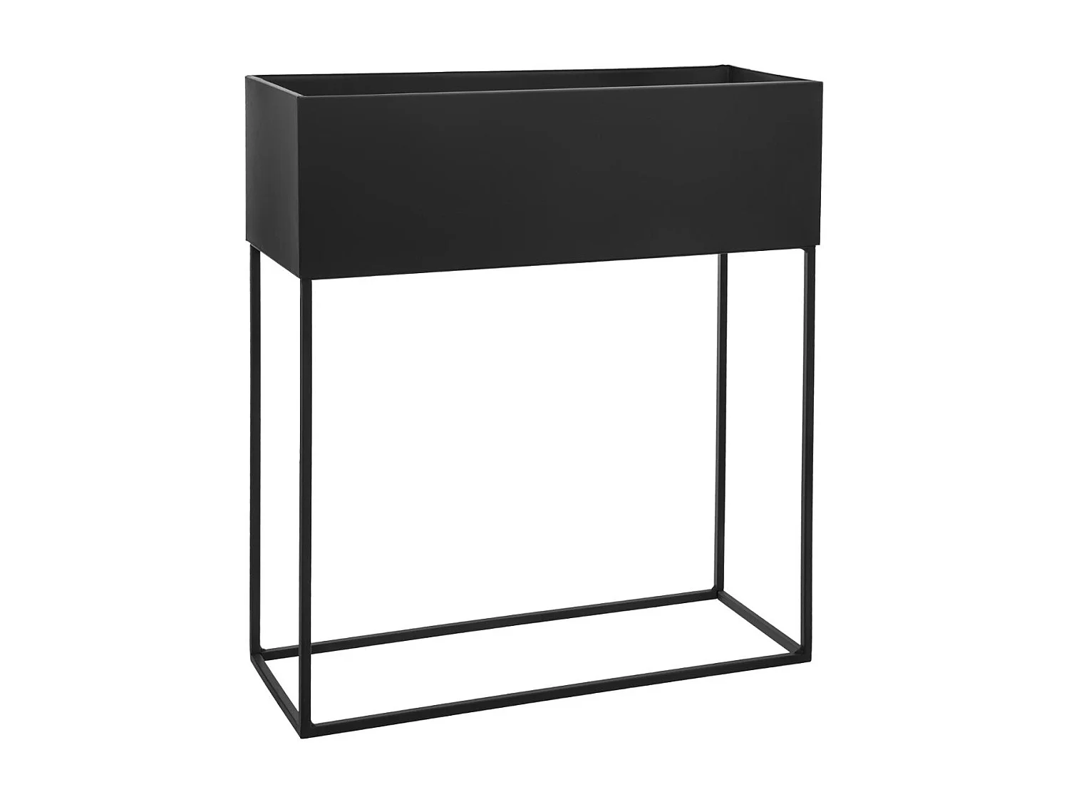 Lot de 2 Jardinières en Métal "Pieds" 50cm Noir