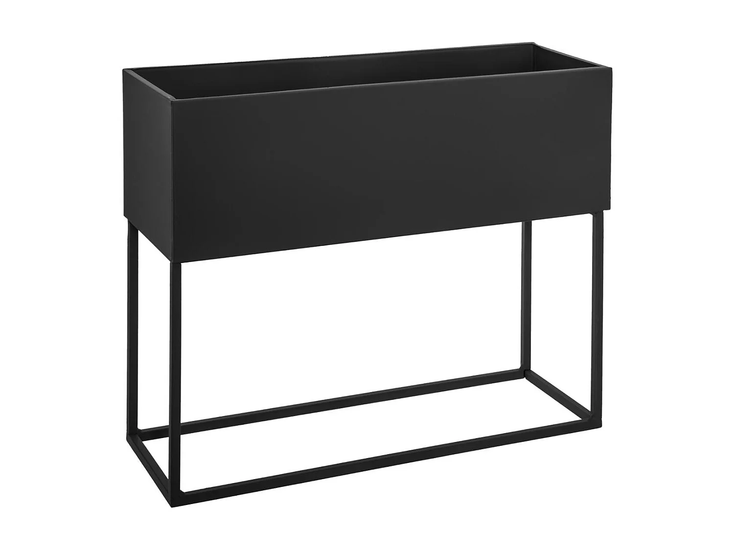 Lot de 2 Jardinières en Métal "Pieds" 50cm Noir