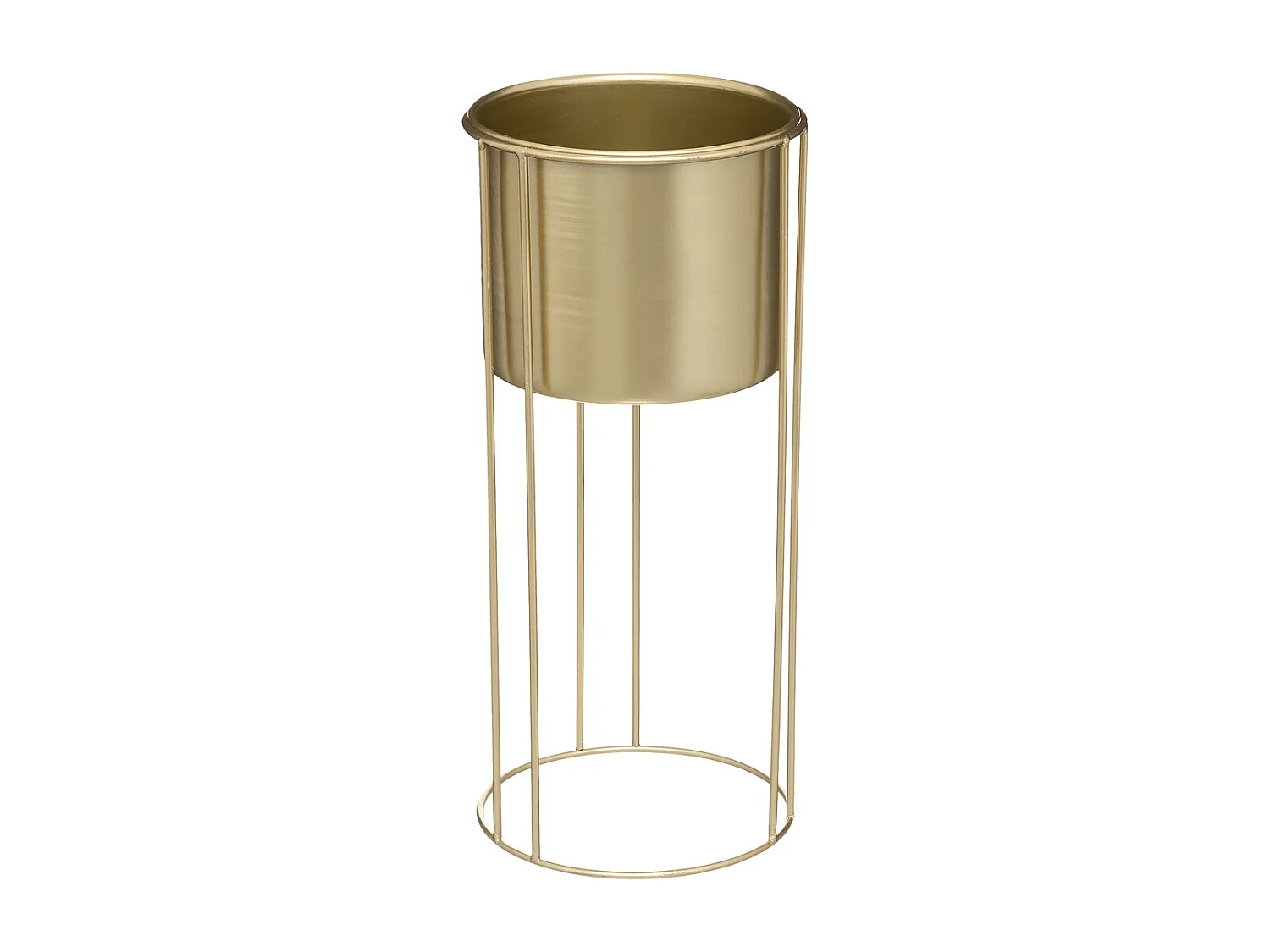 Lot de 2 Cache-Pots sur Pied "Artif" 58cm Or