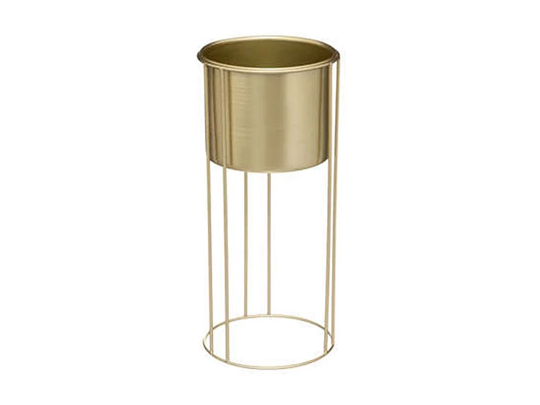 Lot de 2 Cache-Pots sur Pied "Artif" 58cm Or