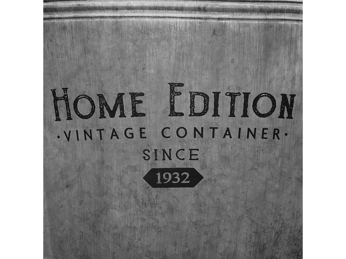 Cache-Pot en Fer Design "Zinc" 49cm Gris