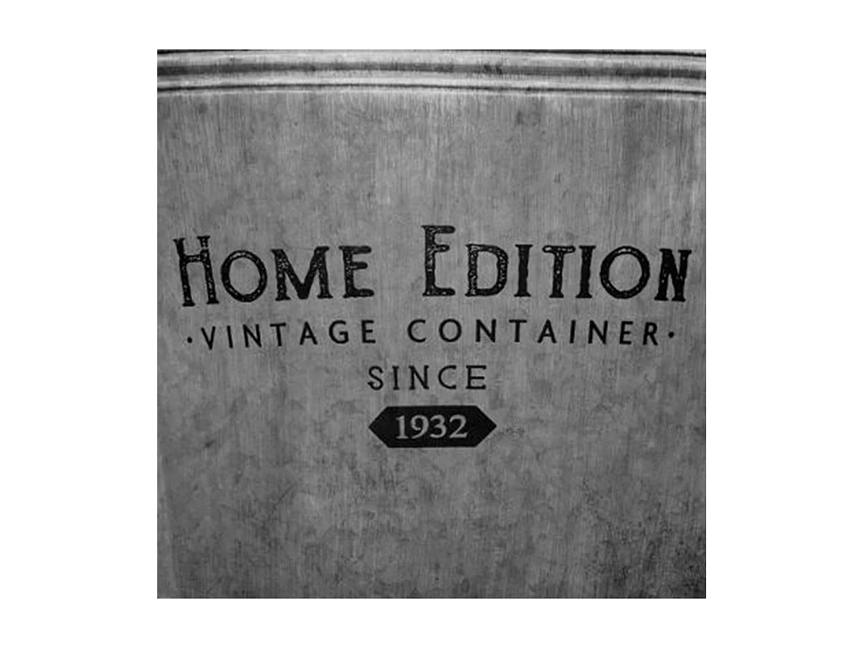 Cache-Pot en Fer Design "Zinc" 49cm Gris