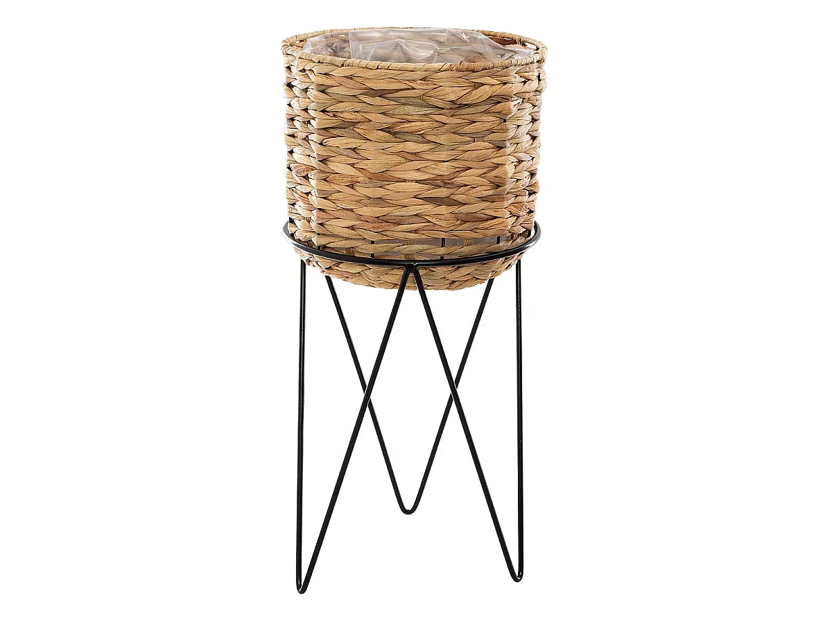 Lot de 2 Cache-Pots sur Pied "Hya" 54cm Naturel