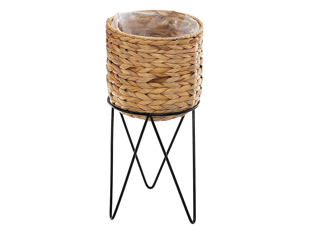 Lot de 2 Cache-Pots sur Pied "Hya" 54cm Naturel