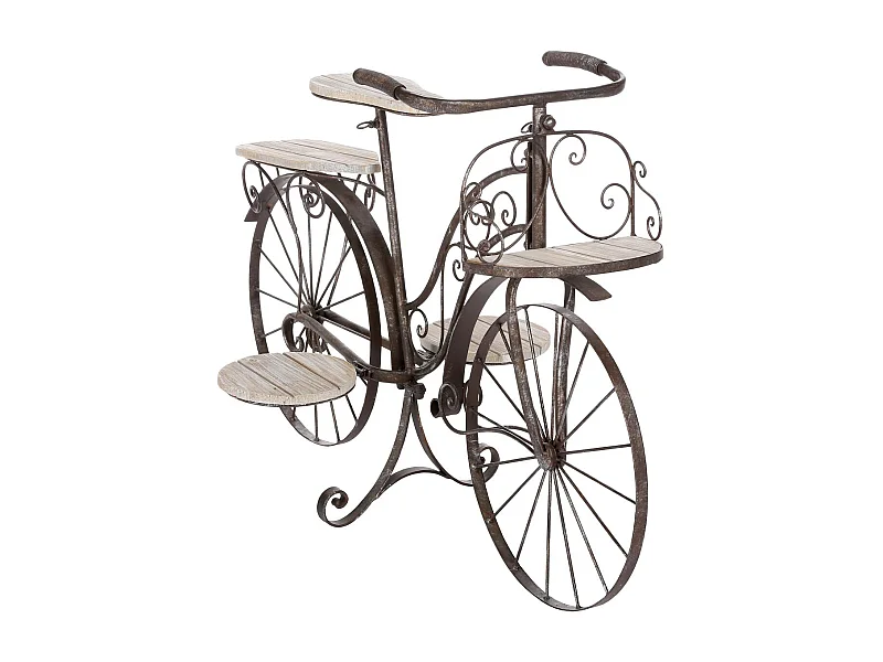 Porte-Plantes en Bois "Vélo" 97cm Chêne