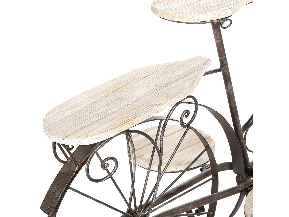 Porte-Plantes en Bois "Vélo" 97cm Chêne