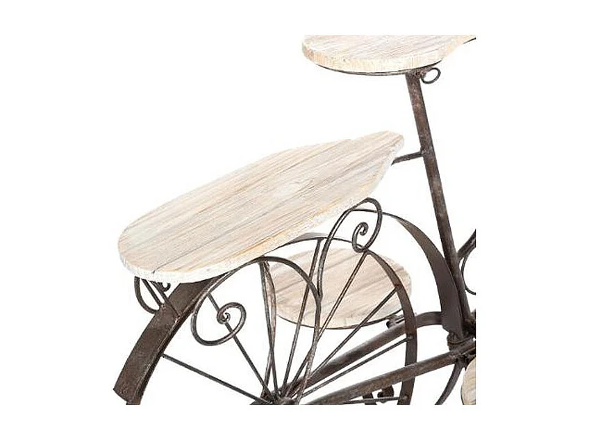 Porte-Plantes en Bois "Vélo" 97cm Chêne