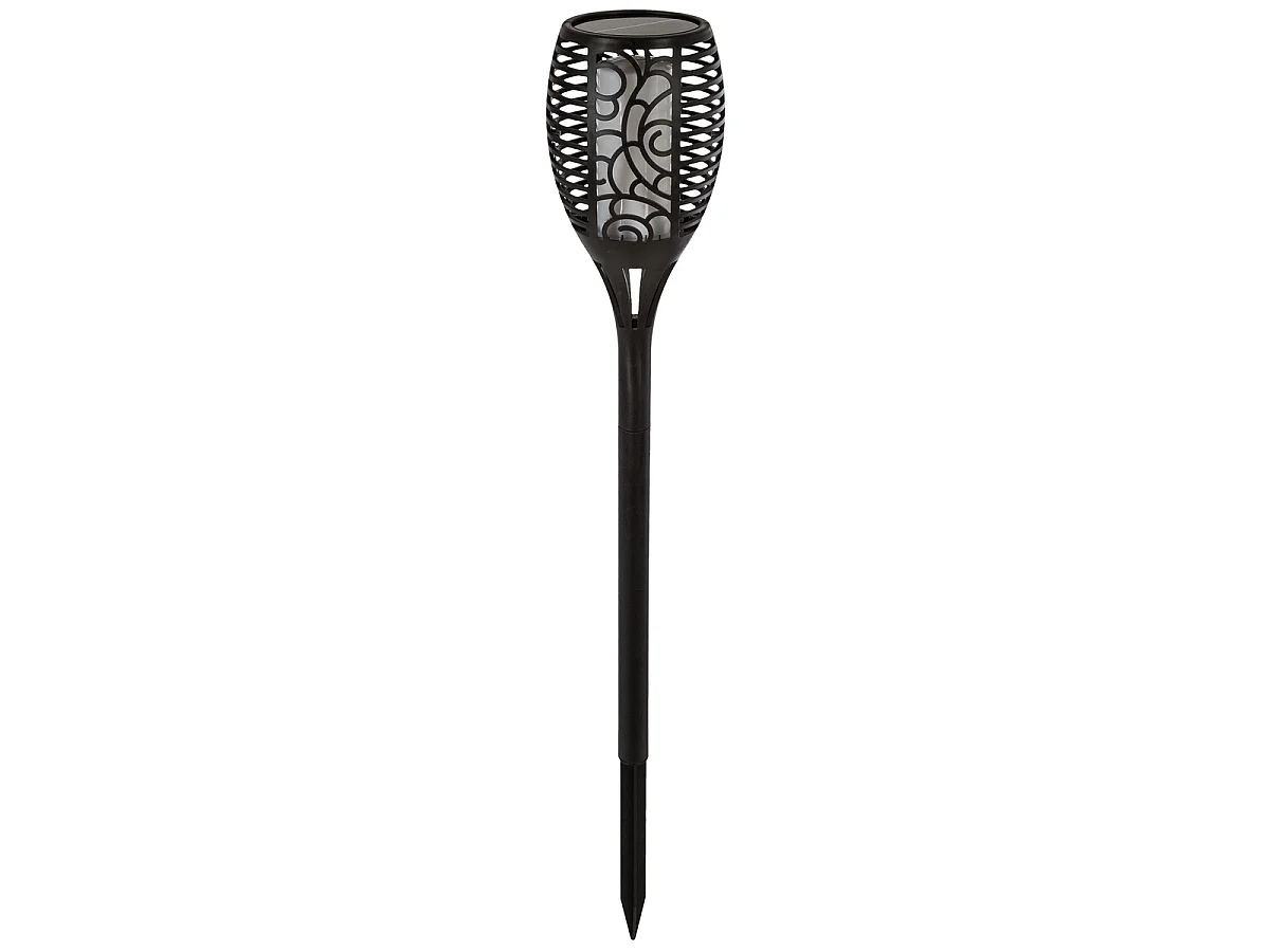 Torche Solaire Effet Flamme "Pénélope" 62cm Noir