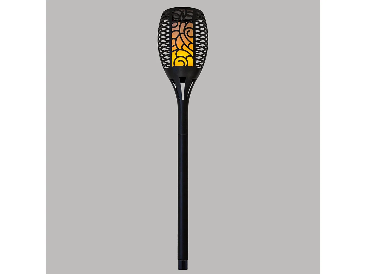 Torche Solaire Effet Flamme "Pénélope" 62cm Noir