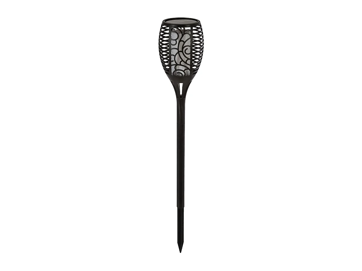 Torche Solaire Effet Flamme "Pénélope" 62cm Noir