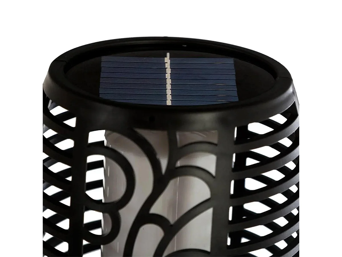 Torche Solaire Effet Flamme "Pénélope" 62cm Noir