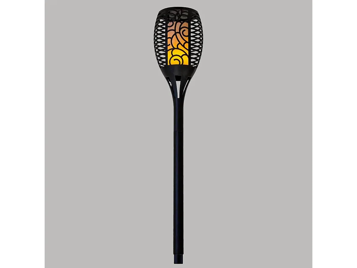 Torche Solaire Effet Flamme "Pénélope" 62cm Noir
