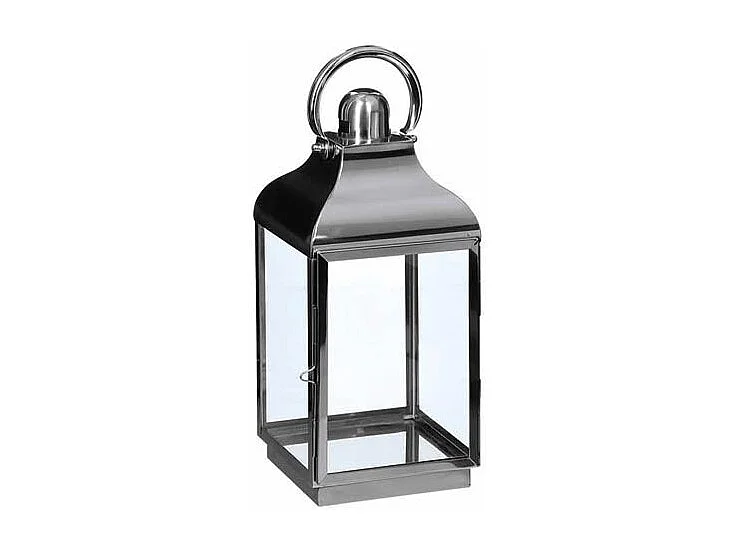 Lot de 3 Lanternes Exterieur "Macerata" 73cm Inox & Verre