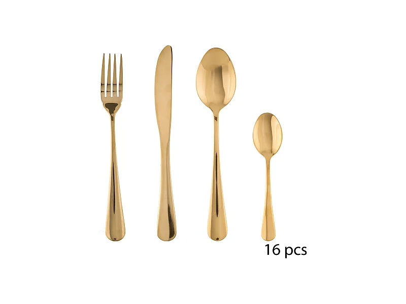 Ménagère 16 Pièces "Sublime" 22cm Or