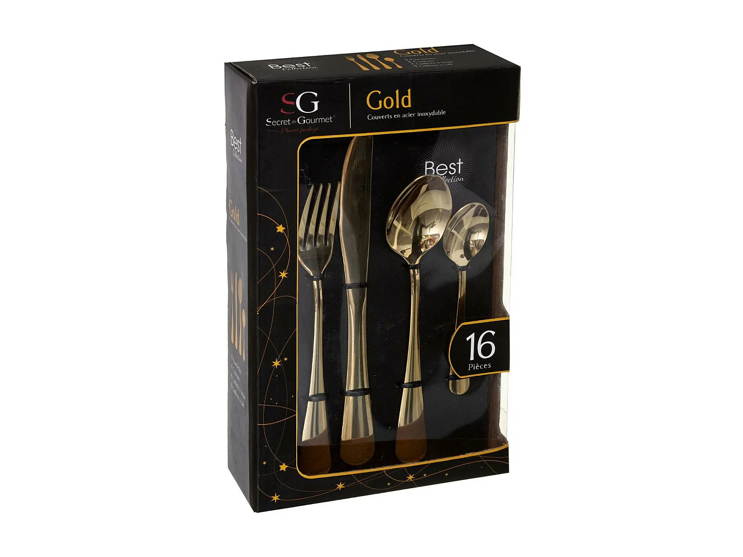 Ménagère 16 Pièces "Sublime" 22cm Or