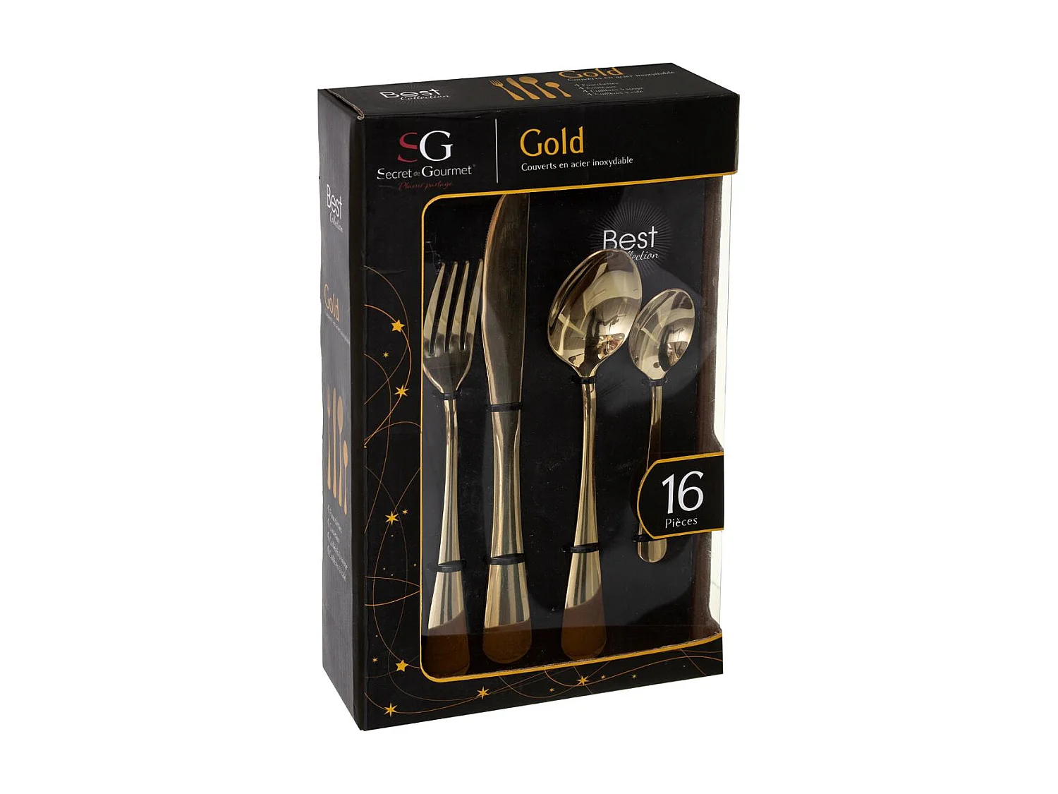 Ménagère 16 Pièces "Sublime" 22cm Or