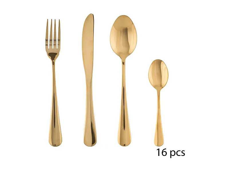 Ménagère 16 Pièces "Sublime" 22cm Or