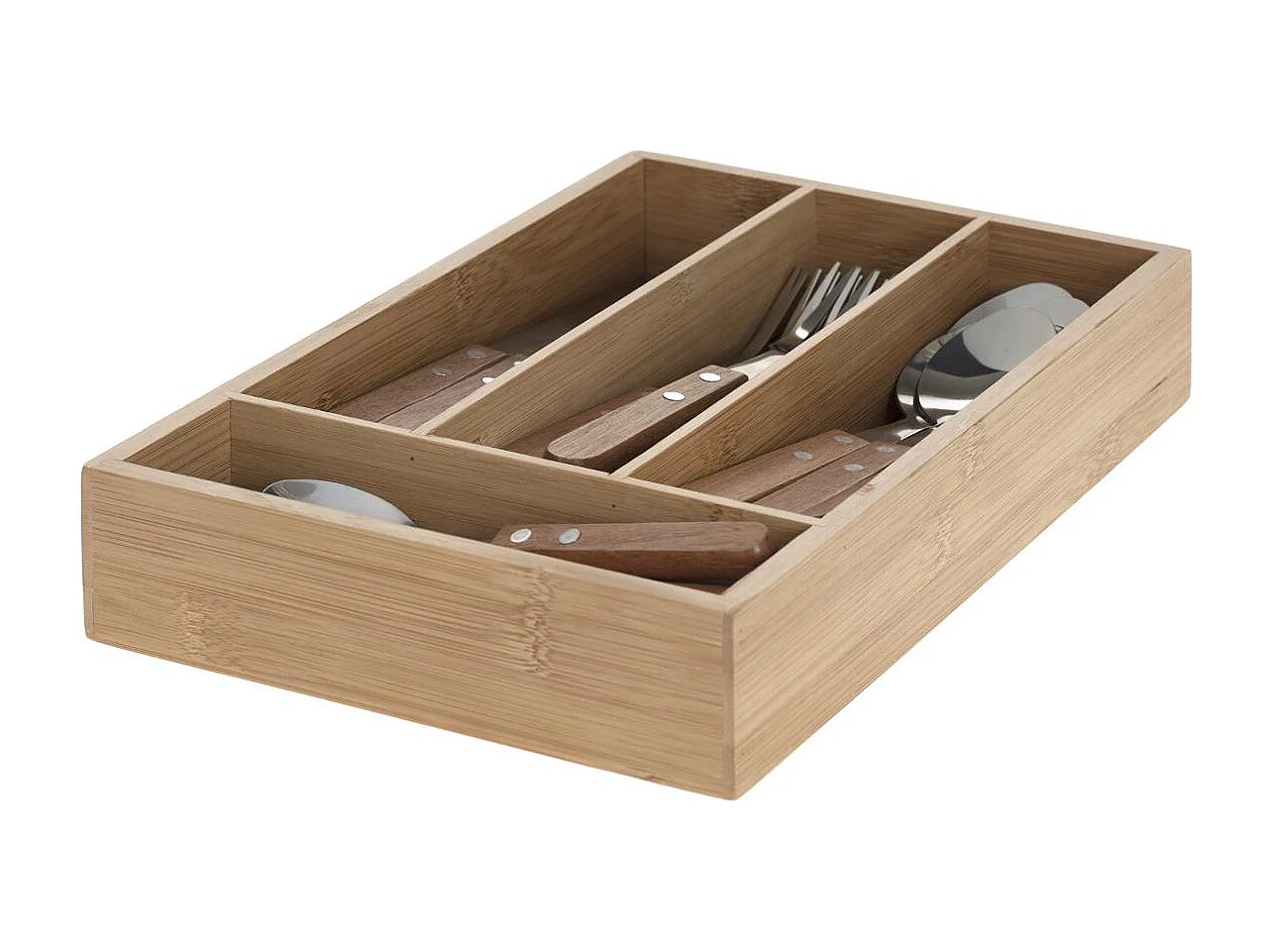 Ménagère 24 Pièces & Bac "Cadence" 30cm Naturel