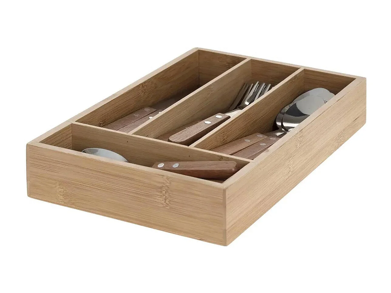 Ménagère 24 Pièces & Bac "Cadence" 30cm Naturel